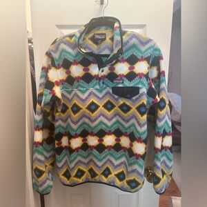 Patagonia Synchilla Snap T Pullover Timber Twist Aztec Fleece Jacket in Size M